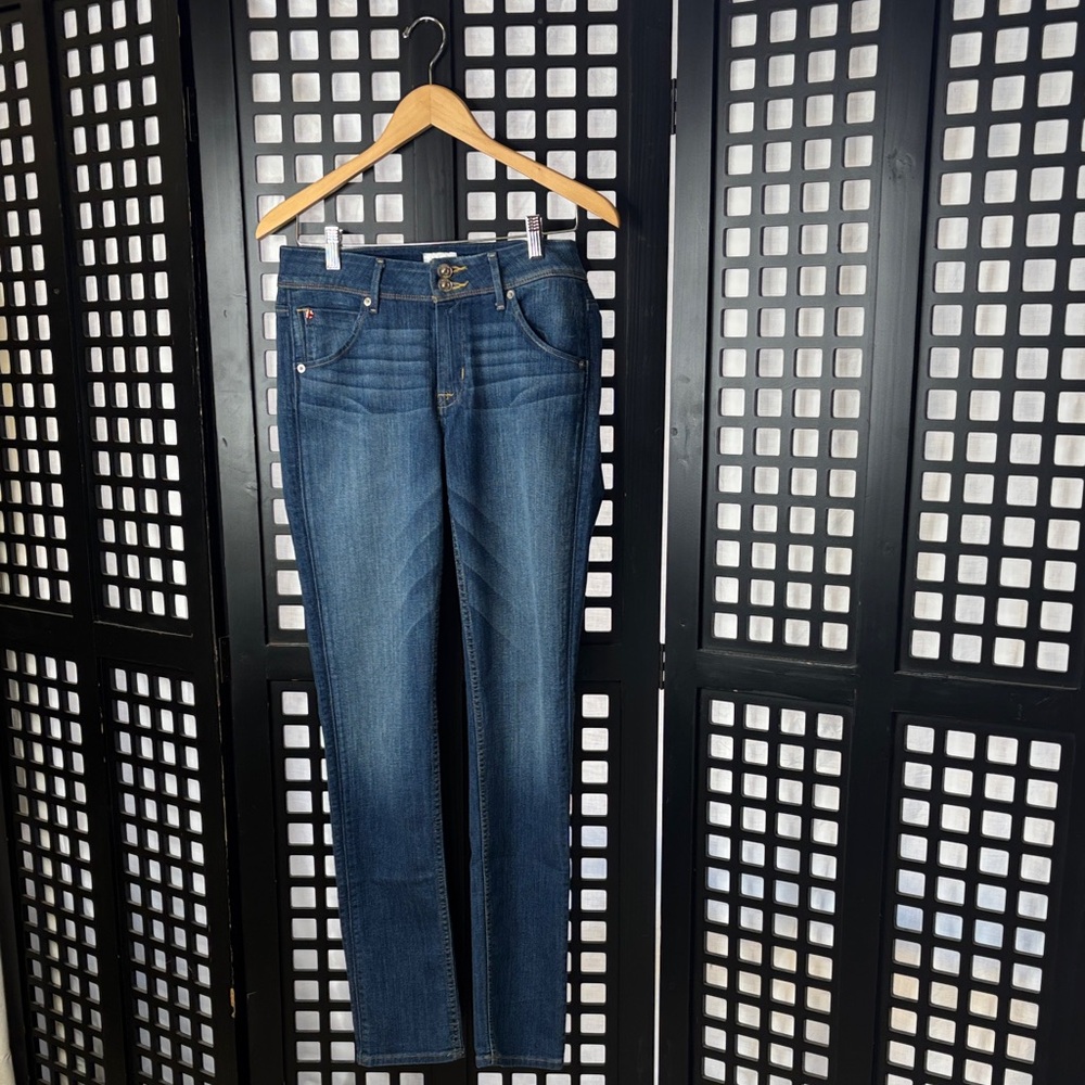 💙 Hudson Slim Straight Flare Jeans Women's 28 Dark Blue Stretch Denim 💙